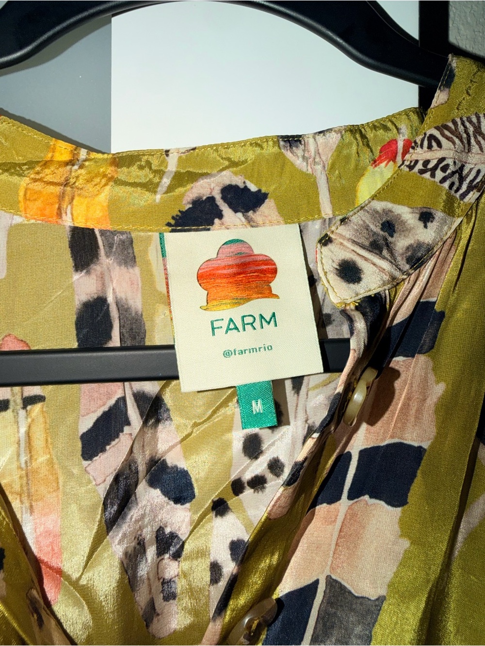 Farm Rio Printed Crepe De Chine Midi Dress - Picture 6 of 6